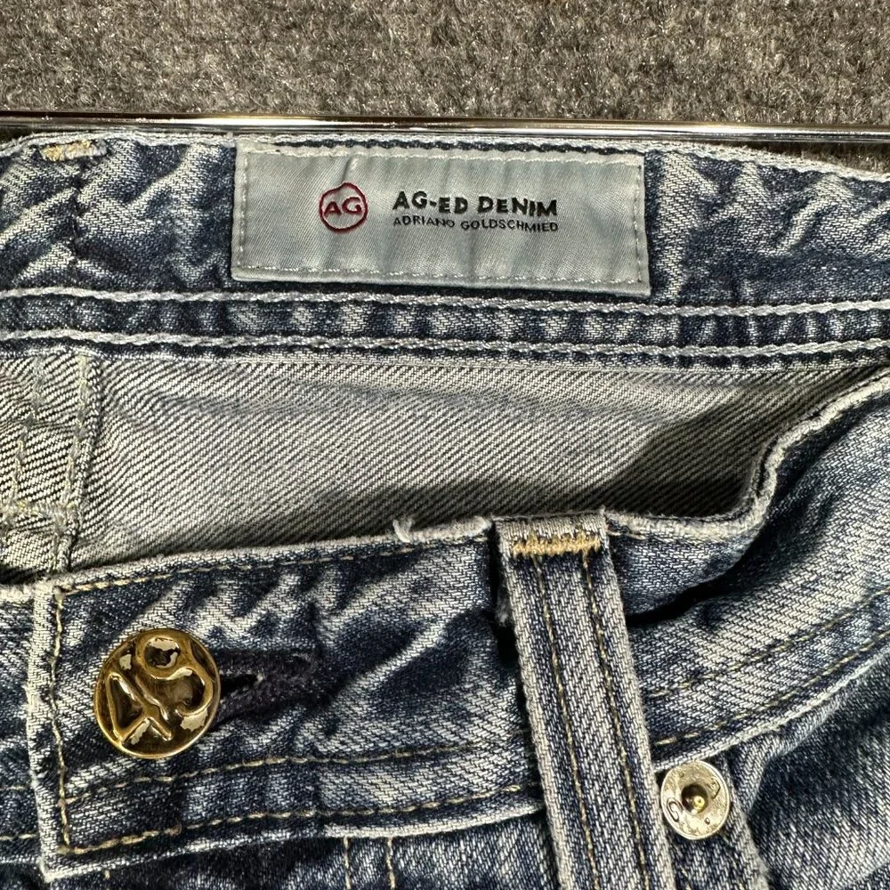 AG Adriano Goldschmied Jeans Mens 30 Straight Light Cotton Stretch Broken In - Picture 5 of 9